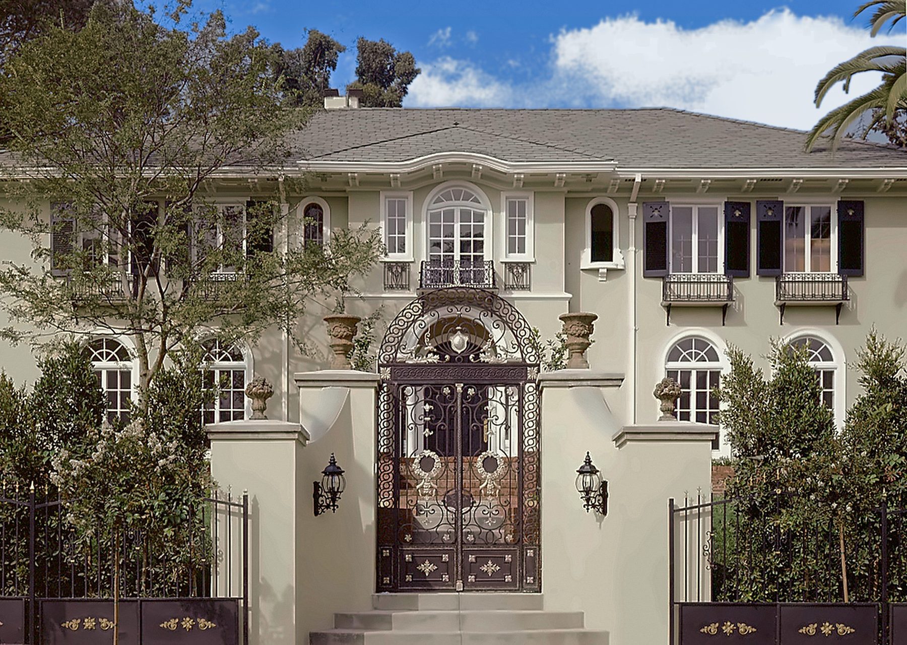 The front of the house, after