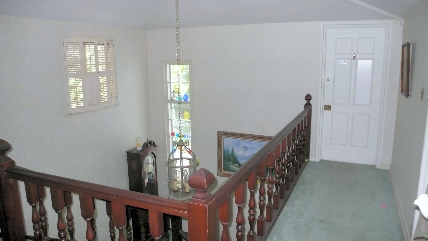 The upstairs landing, before