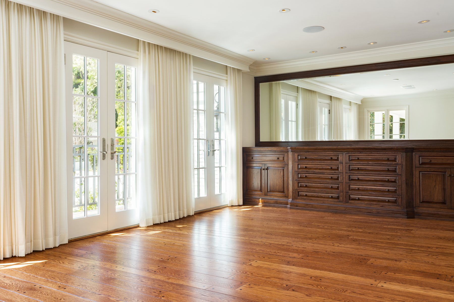 The dining room, after